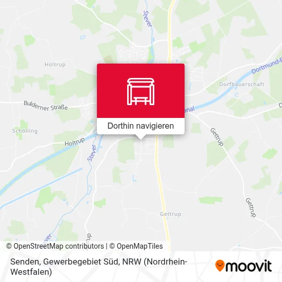 Senden, Gewerbegebiet Süd Karte