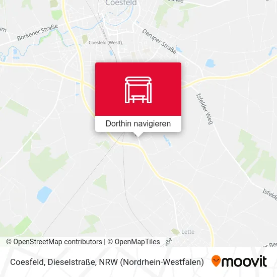 Coesfeld, Dieselstraße Karte