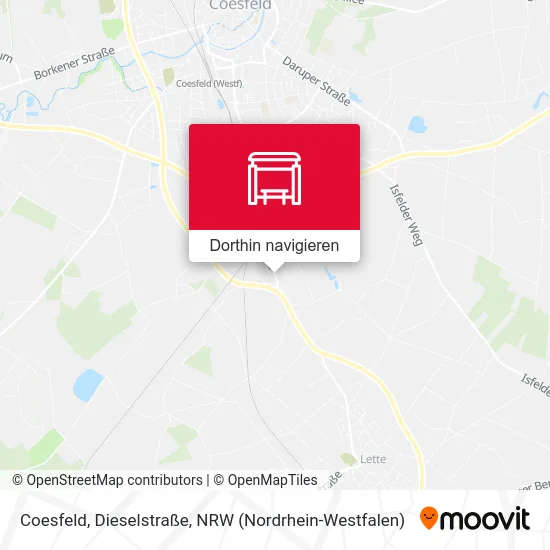 Coesfeld, Dieselstraße Karte