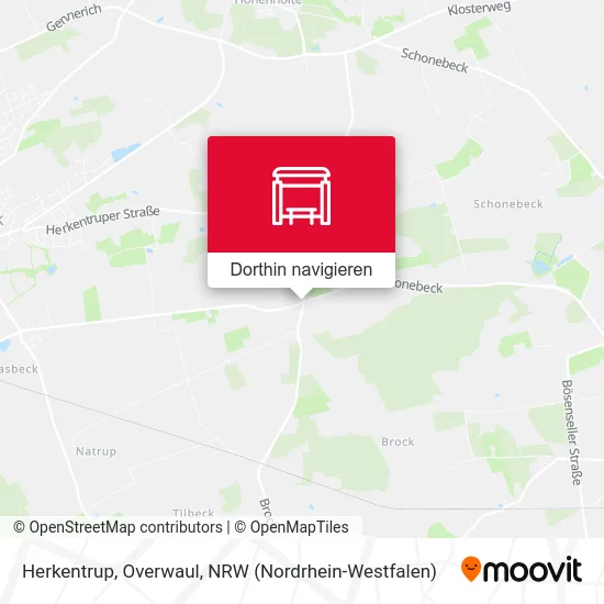 Herkentrup, Overwaul Karte