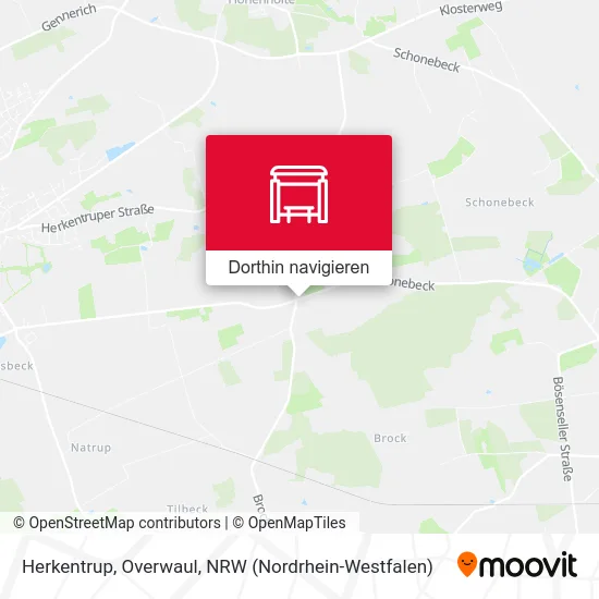 Herkentrup, Overwaul Karte