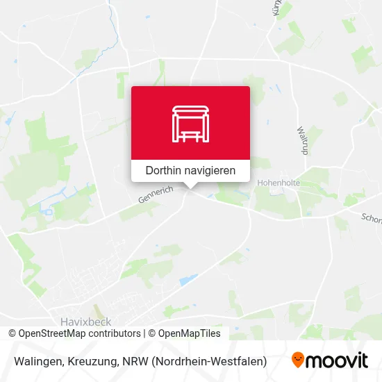 Walingen, Kreuzung Karte