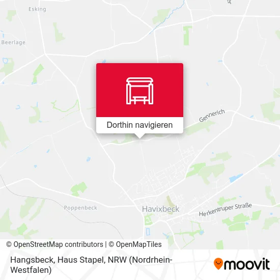 Hangsbeck, Haus Stapel Karte