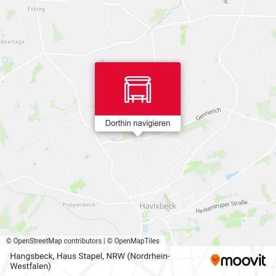 Hangsbeck, Haus Stapel Karte