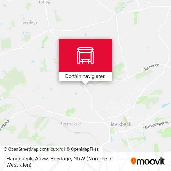 Hangsbeck, Abzw. Beerlage Karte