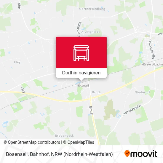 Bösensell, Bahnhof Karte