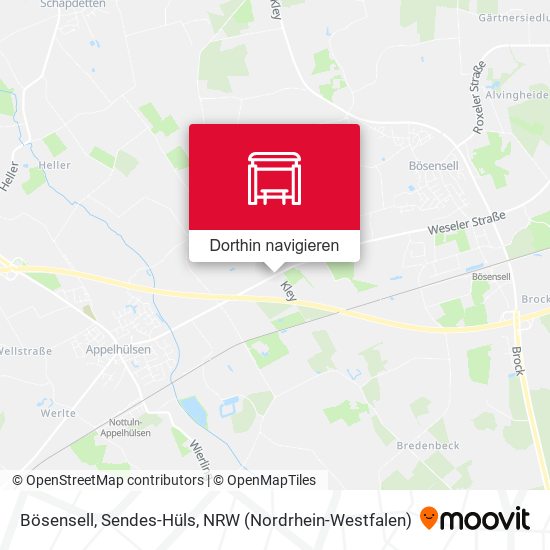 Bösensell, Sendes-Hüls Karte