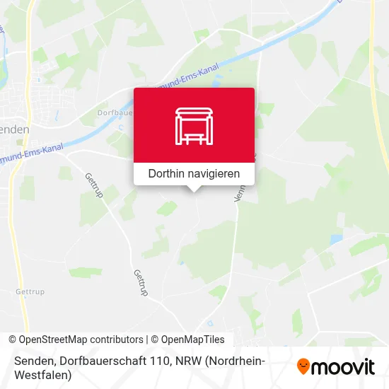 Senden, Dorfbauerschaft 110 Karte