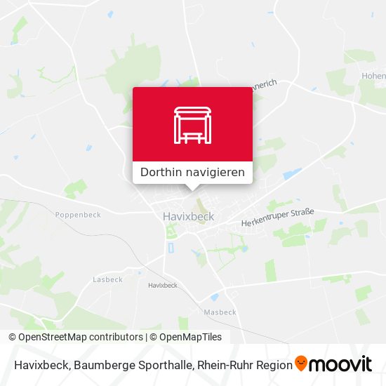 Havixbeck, Baumberge Sporthalle Karte