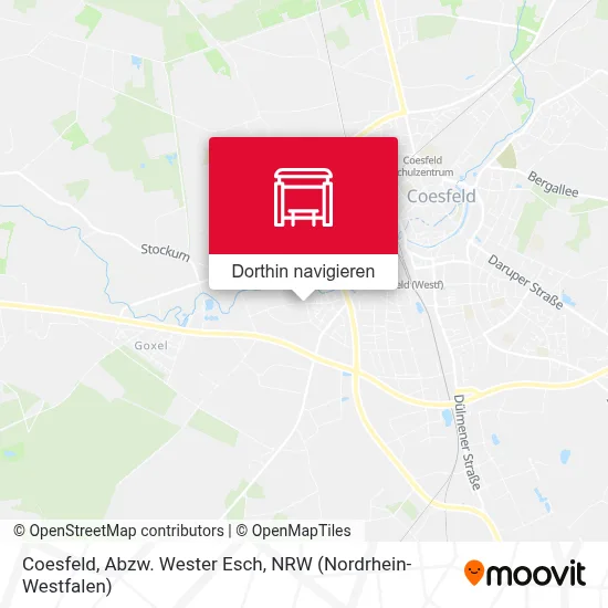 Coesfeld, Abzw. Wester Esch Karte