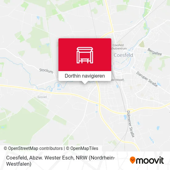 Coesfeld, Abzw. Wester Esch Karte