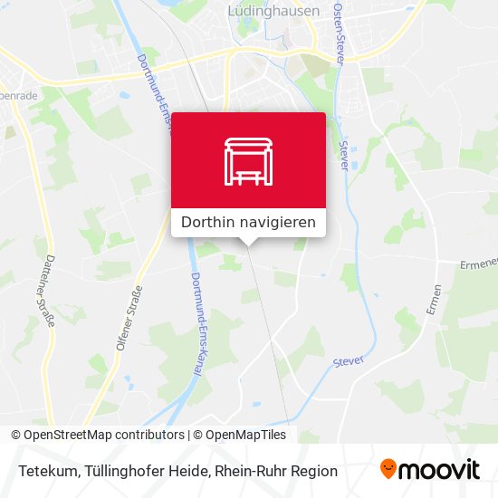 Tetekum, Tüllinghofer Heide Karte