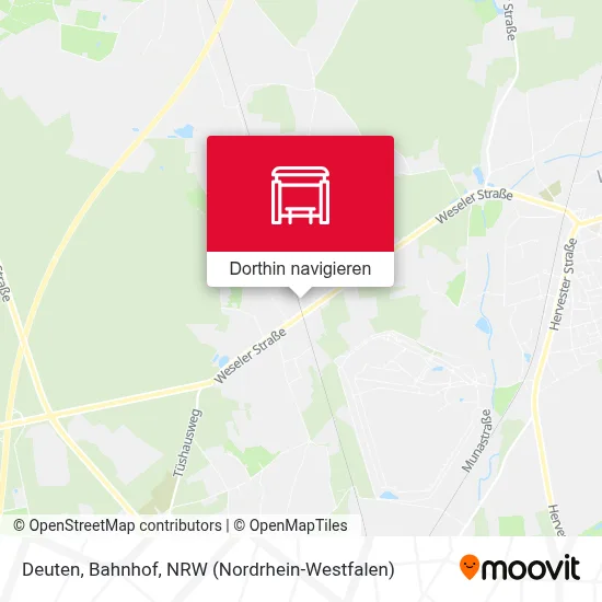 Deuten, Bahnhof Karte