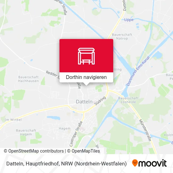 Datteln, Hauptfriedhof Karte