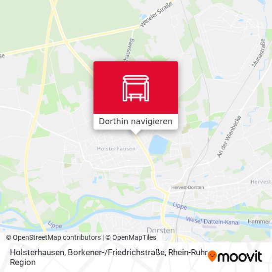 Holsterhausen, Borkener- / Friedrichstraße Karte