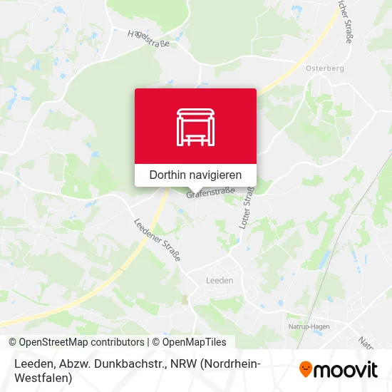 Leeden, Abzw. Dunkbachstr. Karte