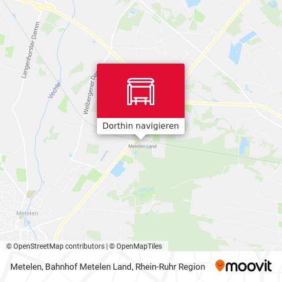 Metelen, Bahnhof Metelen Land Karte