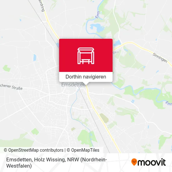 Emsdetten, Holz Wissing Karte