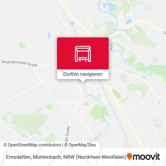 Emsdetten, Mühlenbach Karte