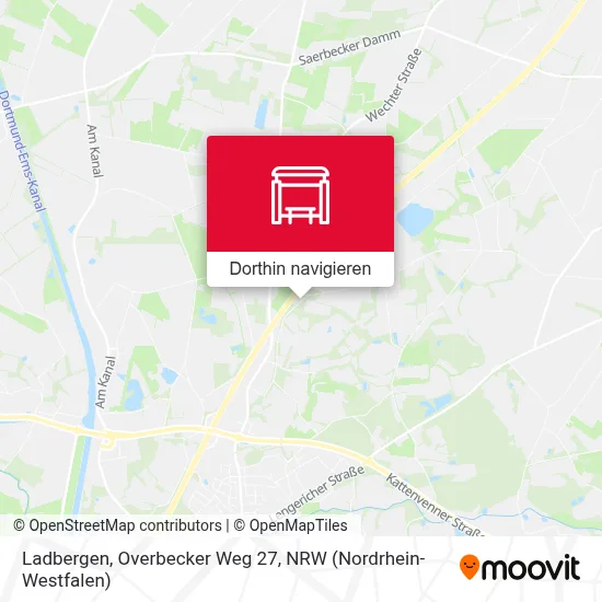 Ladbergen, Overbecker Weg 27 Karte
