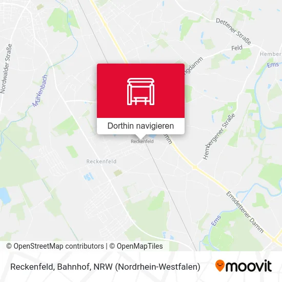 Reckenfeld, Bahnhof Karte