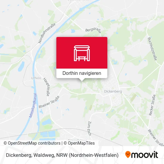 Dickenberg, Waldweg Karte