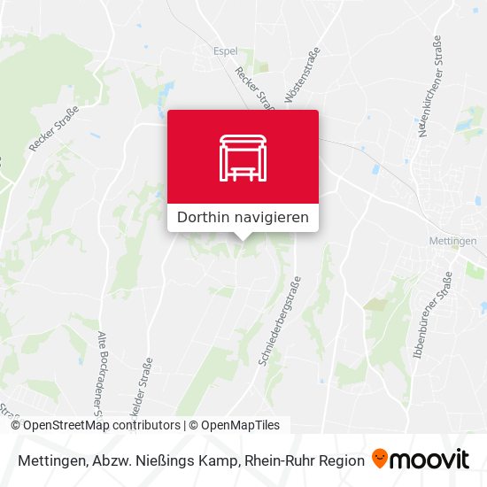 Mettingen, Abzw. Nießings Kamp Karte