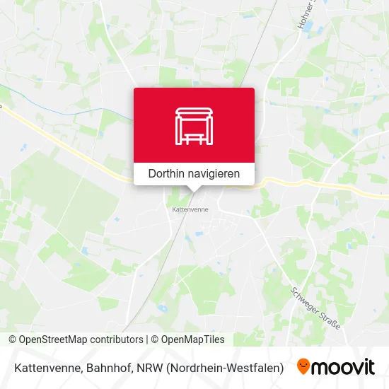 Kattenvenne, Bahnhof Karte