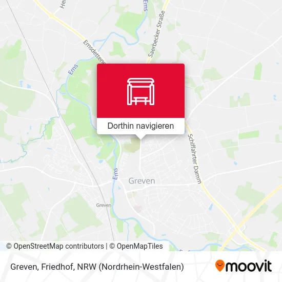 Greven, Friedhof Karte