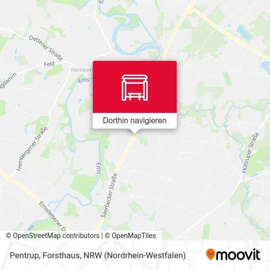 Pentrup, Forsthaus Karte