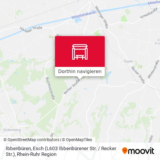Ibbenbüren, Esch (L603 Ibbenbürener Str. / Recker Str.) Karte
