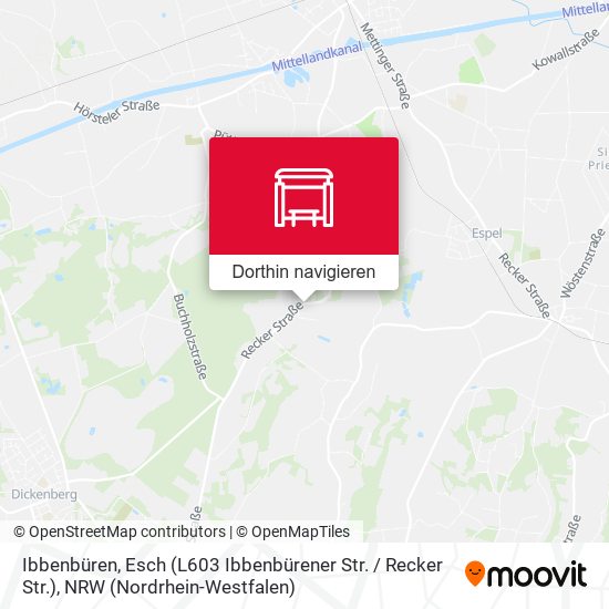 Ibbenbüren, Esch (L603 Ibbenbürener Str. / Recker Str.) Karte