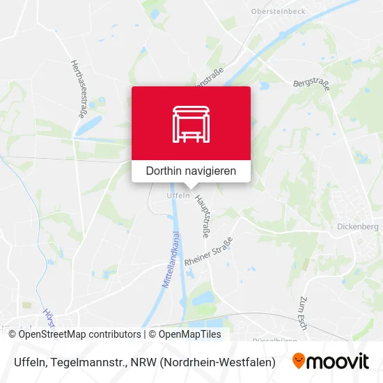 Uffeln, Tegelmannstr. Karte