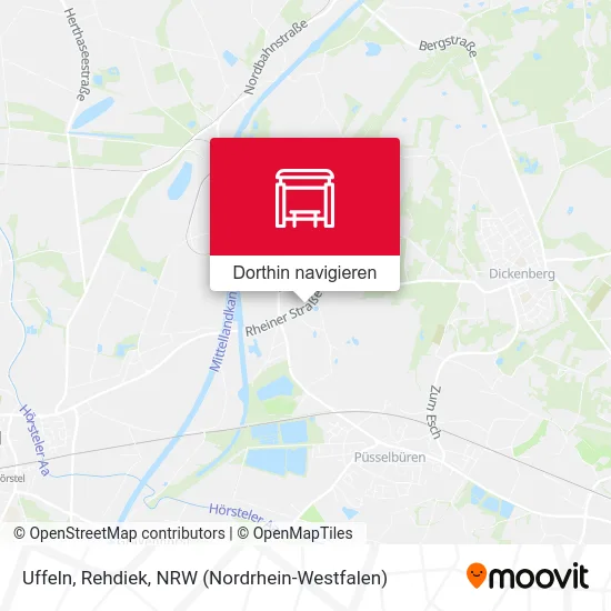 Uffeln, Rehdiek Karte