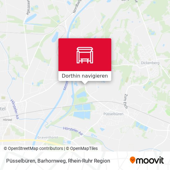 Püsselbüren, Barhornweg Karte