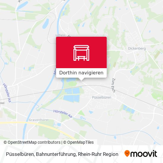Püsselbüren, Bahnunterführung Karte