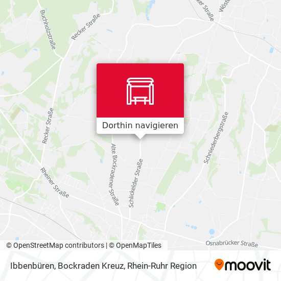 Ibbenbüren, Bockraden Kreuz Karte