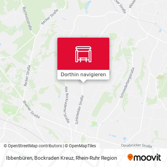 Ibbenbüren, Bockraden Kreuz Karte