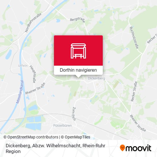 Dickenberg, Abzw. Wilhelmschacht Karte