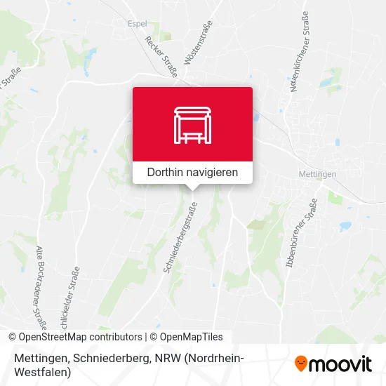 Mettingen, Schniederberg Karte
