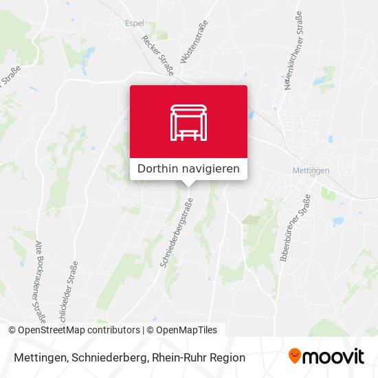 Mettingen, Schniederberg Karte