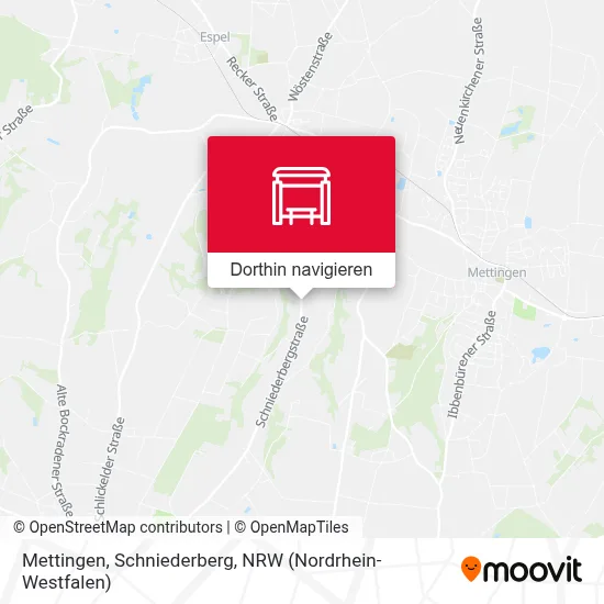 Mettingen, Schniederberg Karte