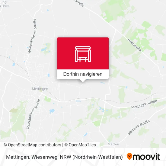 Mettingen, Wiesenweg Karte