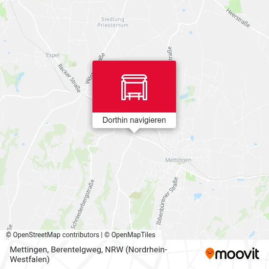 Mettingen, Berentelgweg Karte