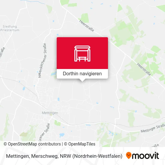 Mettingen, Merschweg Karte