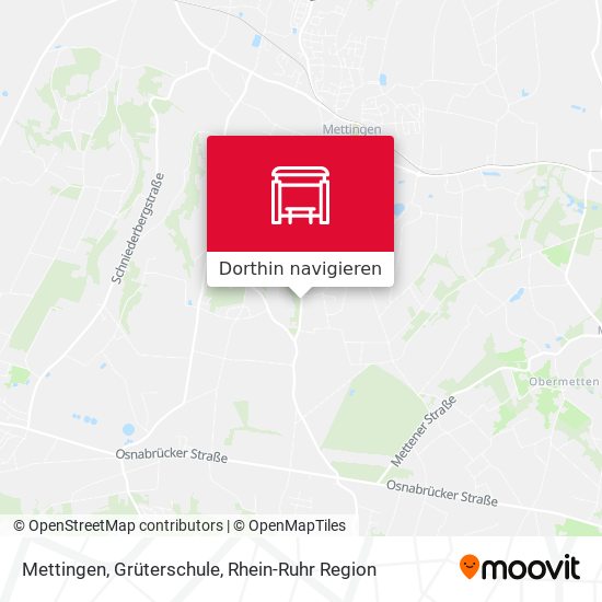 Mettingen, Grüterschule Karte