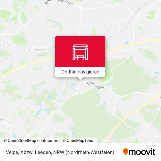 Velpe, Abzw. Leeden Karte