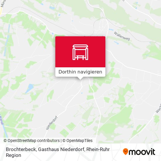 Brochterbeck, Gasthaus Niederdorf Karte