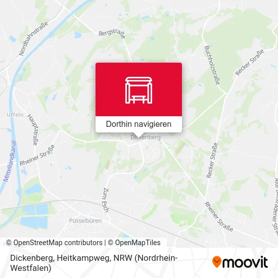 Dickenberg, Heitkampweg Karte