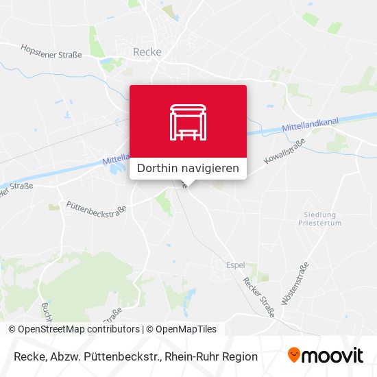 Recke, Abzw. Püttenbeckstr. Karte